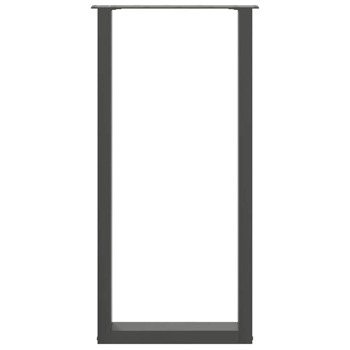 Picioare de masă de bar în formă de U, 2 buc., antracit, 50x(100-101) cm, oțel - WALTI WALTI