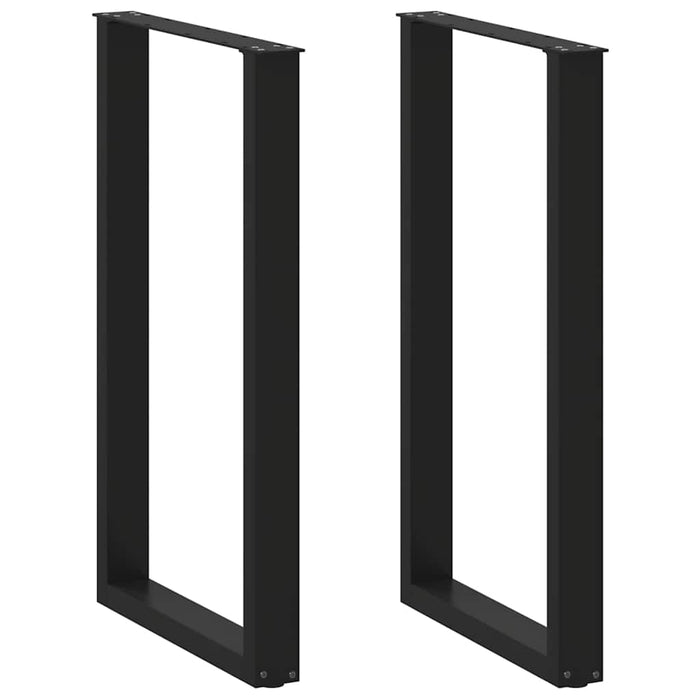 Picioare de masă de bar în formă de U, 2 buc., negru, 60 x (100-101) cm, oțel - WALTI WALTI