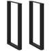 Picioare de masă de bar în formă de U, 2 buc., negru, 60 x (100-101) cm, oțel - WALTI WALTI