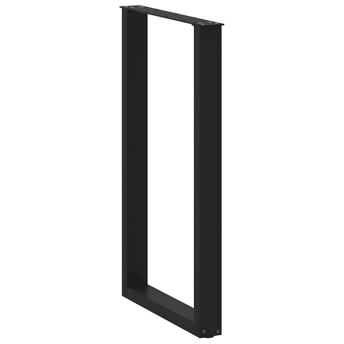 Picioare de masă de bar în formă de U, 2 buc., negru, 60 x (100-101) cm, oțel - WALTI WALTI