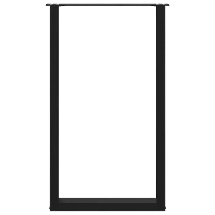 Picioare de masă de bar în formă de U, 2 buc., negru, 60 x (100-101) cm, oțel - WALTI WALTI