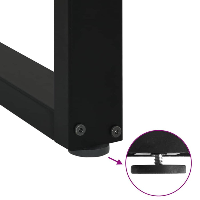 Picioare de masă de bar în formă de U, 2 buc., negru, 60 x (100-101) cm, oțel - WALTI WALTI