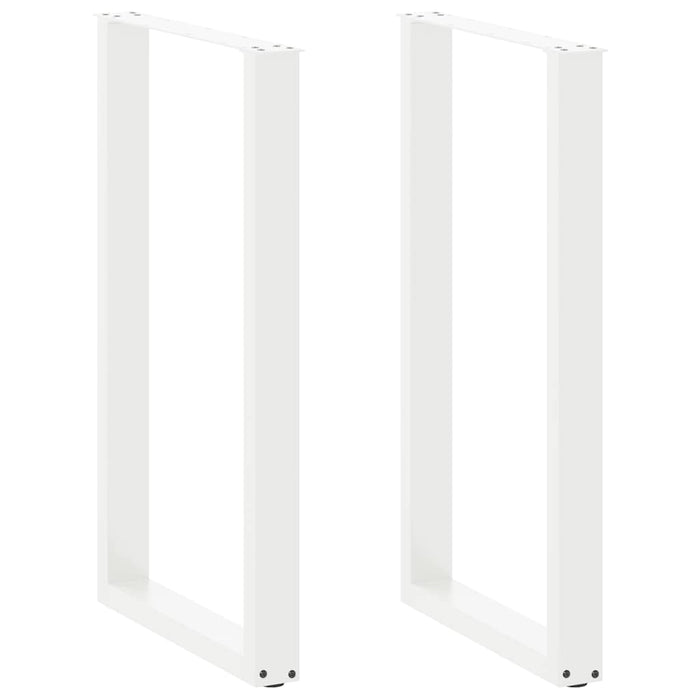 Picioare de masă de bar în formă de U, 2 buc., alb, 60 x (100-101) cm, oțel - WALTI WALTI