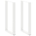 Picioare de masă de bar în formă de U, 2 buc., alb, 60 x (100-101) cm, oțel - WALTI WALTI