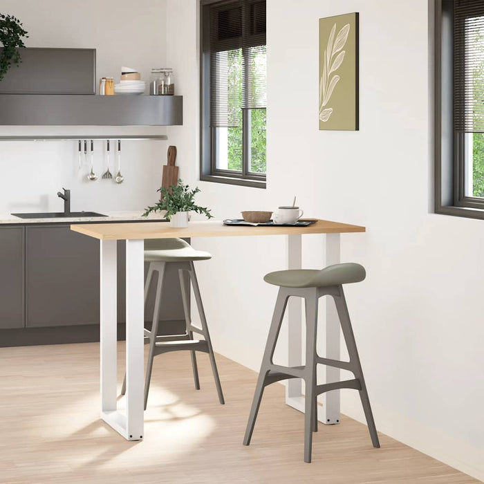 Picioare de masă de bar în formă de U, 2 buc., alb, 60 x (100-101) cm, oțel - WALTI WALTI