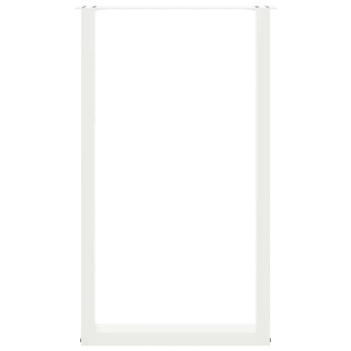 Picioare de masă de bar în formă de U, 2 buc., alb, 60 x (100-101) cm, oțel - WALTI WALTI