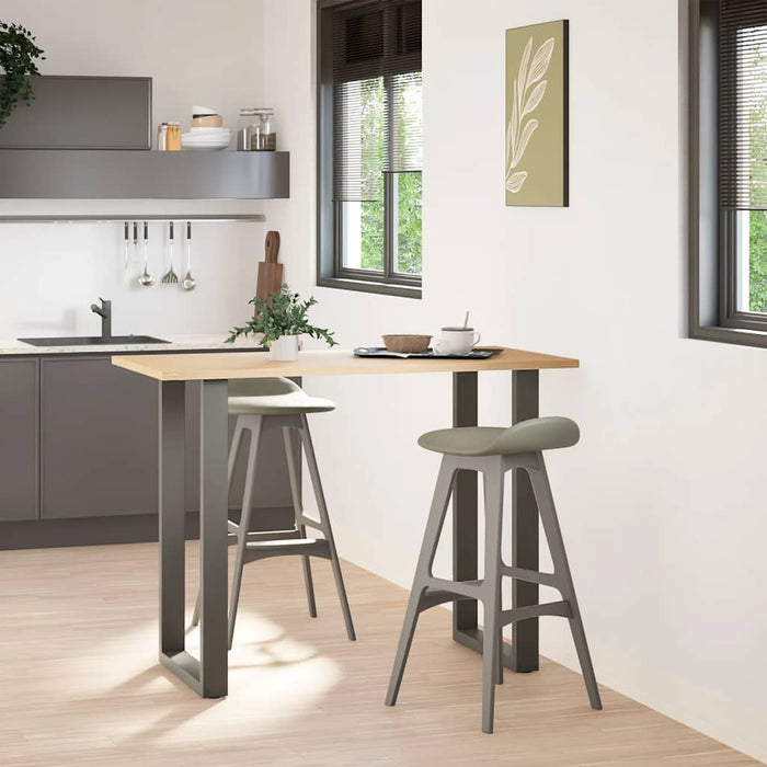 Picioare de masă de bar în formă de U, 2 buc., antracit, 60x(100-101) cm, oțel WALTI