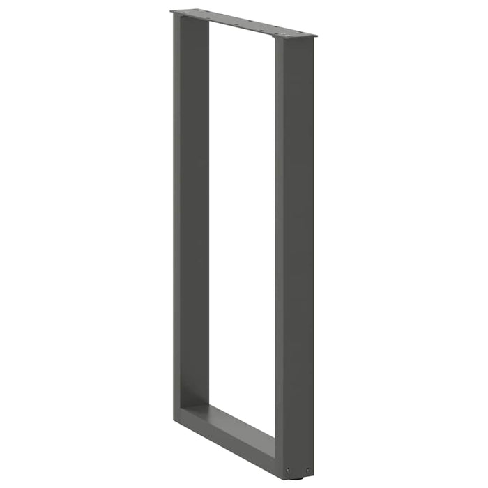 Picioare de masă de bar în formă de U, 2 buc., antracit, 60x(100-101) cm, oțel WALTI