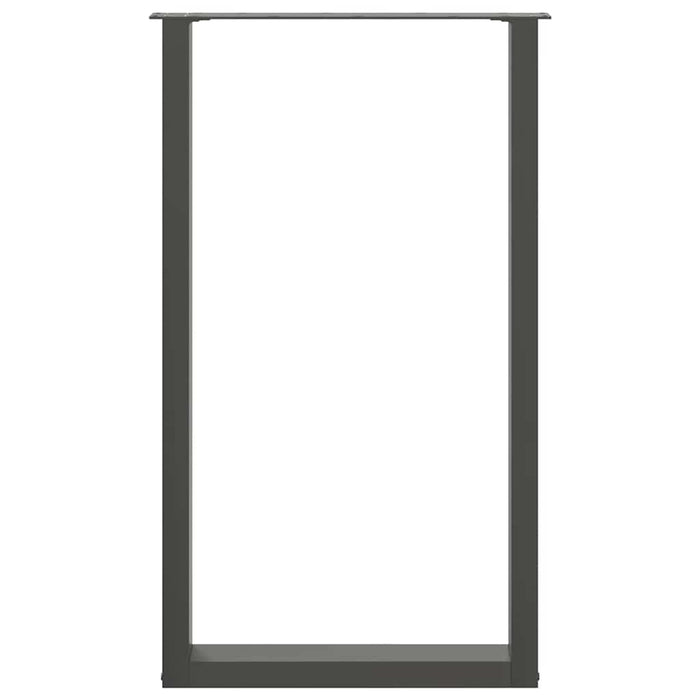 Picioare de masă de bar în formă de U, 2 buc., antracit, 60x(100-101) cm, oțel WALTI