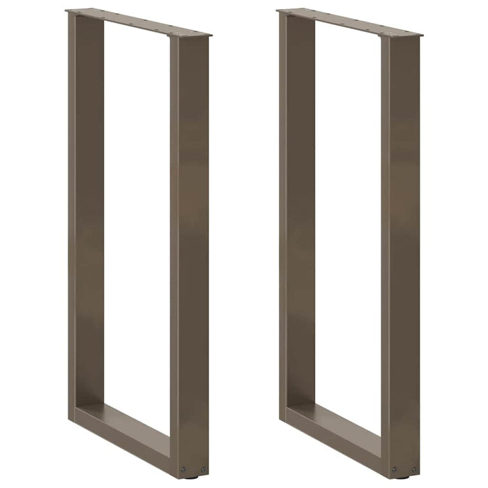 Picioare de masă de bar în formă de U, 2 buc., oțel natural, 60 x (100-101) cm - WALTI WALTI