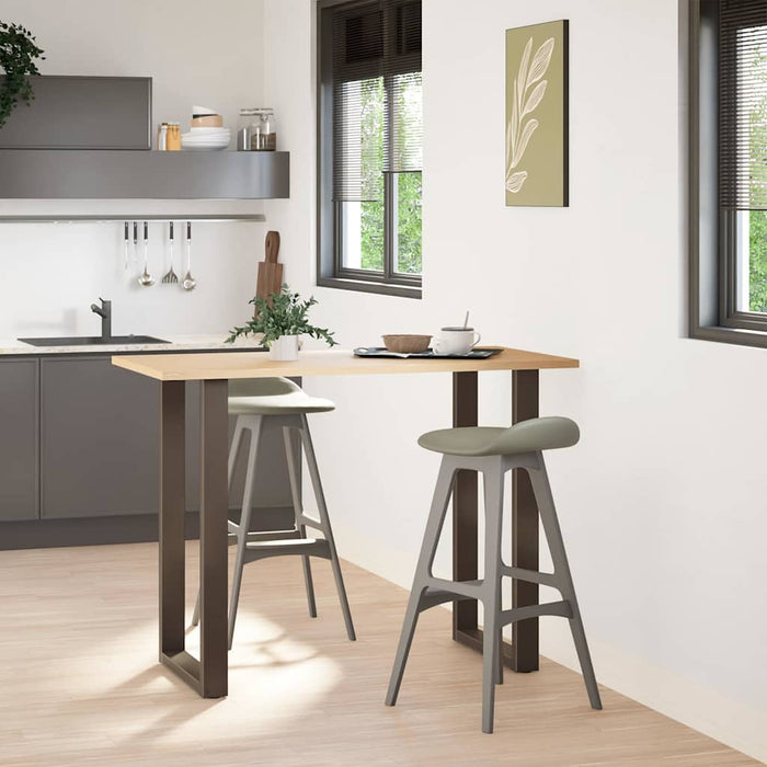 Picioare de masă de bar în formă de U, 2 buc., oțel natural, 60 x (100-101) cm - WALTI WALTI