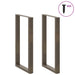 Picioare de masă de bar în formă de U, 2 buc., oțel natural, 60 x (100-101) cm - WALTI WALTI