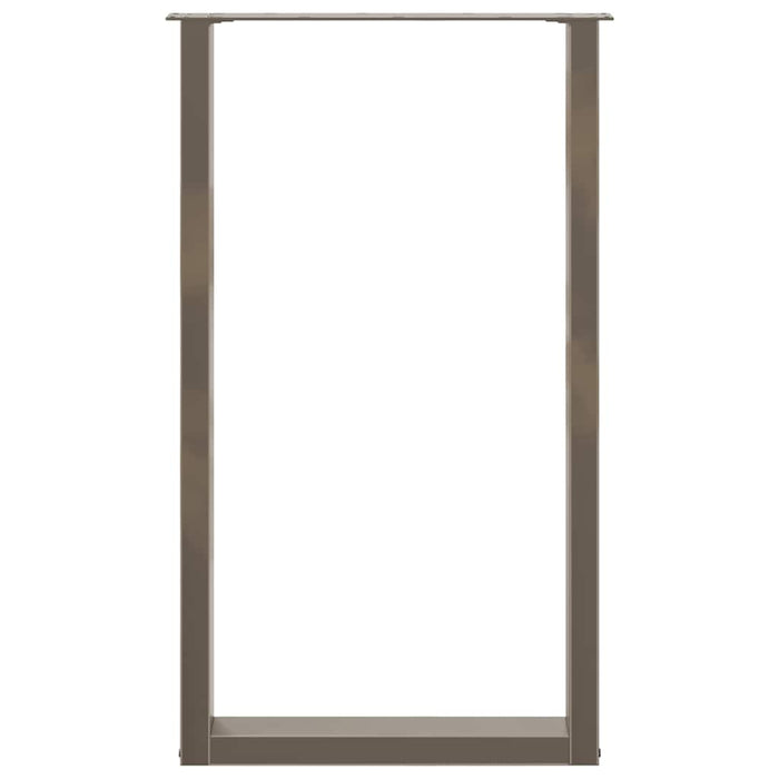 Picioare de masă de bar în formă de U, 2 buc., oțel natural, 60 x (100-101) cm - WALTI WALTI