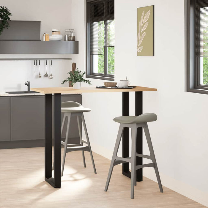 Picioare de masă de bar în formă de U, 2 buc., negru, 40x(110-111) cm, oțel - WALTI WALTI