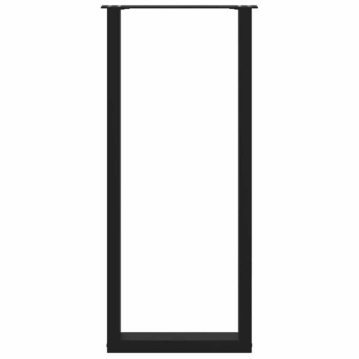 Picioare de masă de bar în formă de U, 2 buc., negru, 40x(110-111) cm, oțel - WALTI WALTI