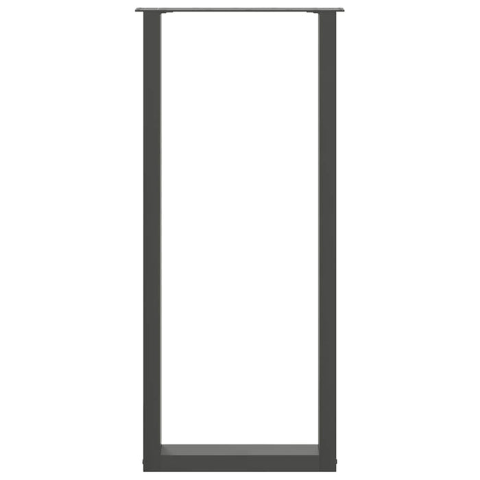 Picioare de masă de bar în formă de U, 2 buc., antracit, 40x(110-111) cm, oțel WALTI