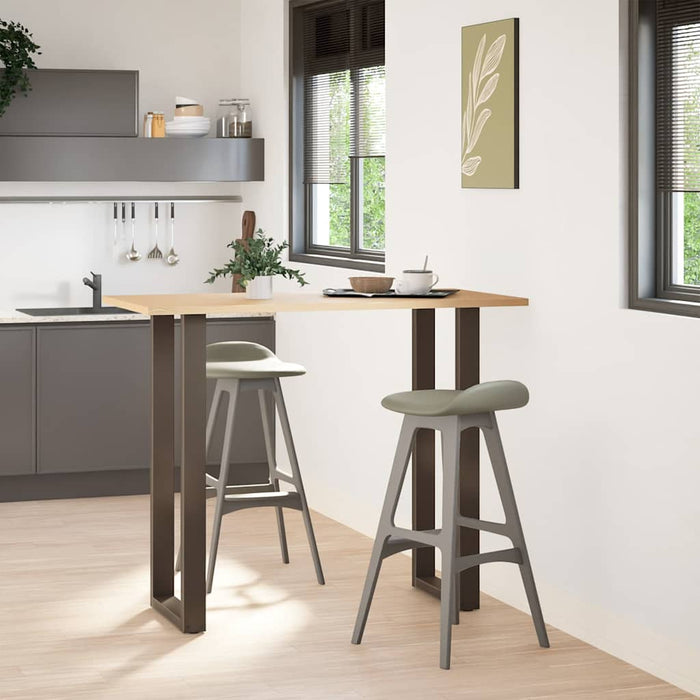 Picioare de masă de bar în formă de U, 2 buc., oțel natural, 40 x (110-111) cm - WALTI WALTI