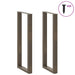 Picioare de masă de bar în formă de U, 2 buc., oțel natural, 40 x (110-111) cm - WALTI WALTI