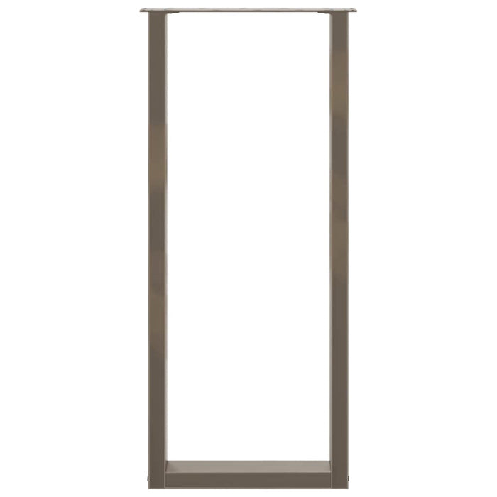 Picioare de masă de bar în formă de U, 2 buc., oțel natural, 40 x (110-111) cm - WALTI WALTI