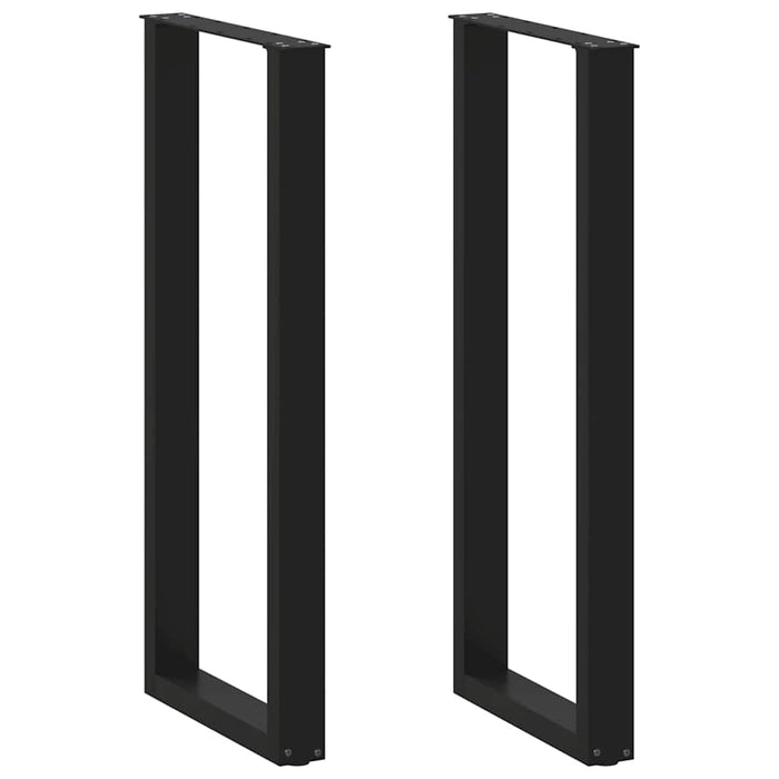 Picioare de masă de bar în formă de U, 2 buc., negru, 50x(110-111) cm, oțel - WALTI WALTI
