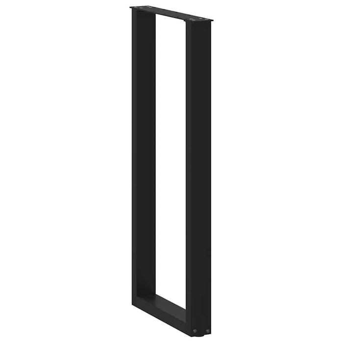 Picioare de masă de bar în formă de U, 2 buc., negru, 50x(110-111) cm, oțel - WALTI WALTI