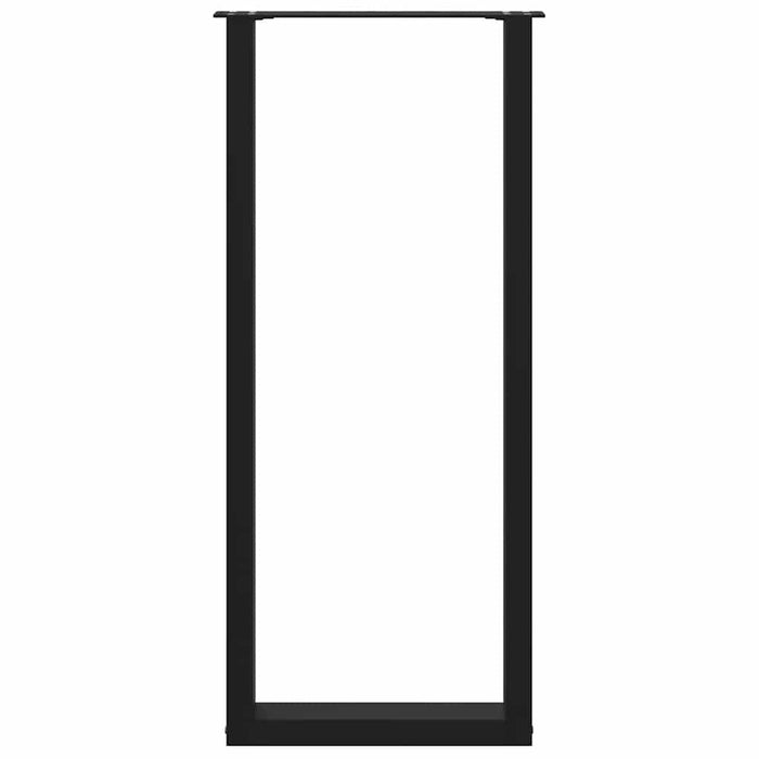 Picioare de masă de bar în formă de U, 2 buc., negru, 50x(110-111) cm, oțel - WALTI WALTI
