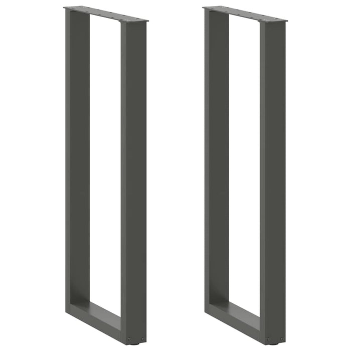 Picioare de masă de bar în formă de U, 2 buc., antracit, 50x(110-111) cm, oțel WALTI