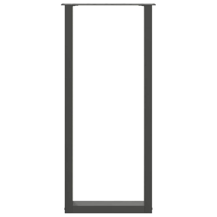 Picioare de masă de bar în formă de U, 2 buc., antracit, 50x(110-111) cm, oțel WALTI