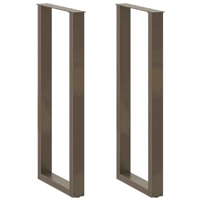 Picioare de masă de bar în formă de U, 2 buc., oțel natural, 50x(110-111) cm WALTI