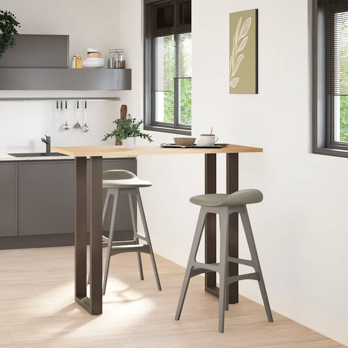 Picioare de masă de bar în formă de U, 2 buc., oțel natural, 50x(110-111) cm WALTI
