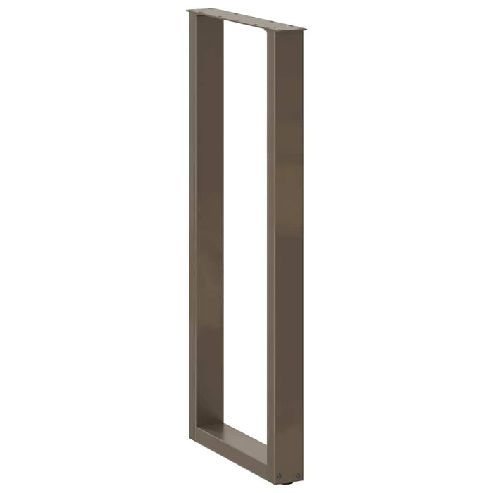 Picioare de masă de bar în formă de U, 2 buc., oțel natural, 50x(110-111) cm WALTI