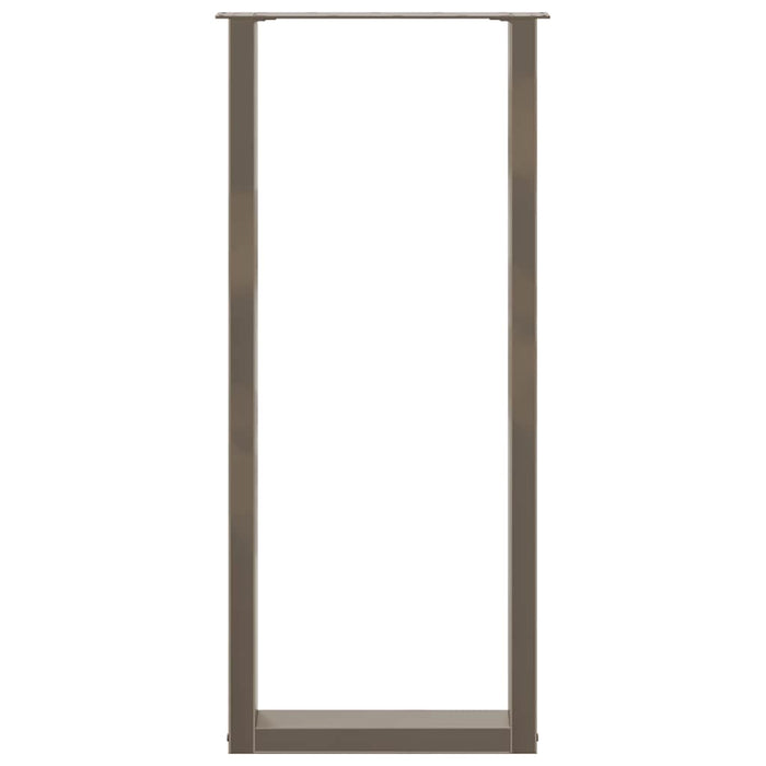 Picioare de masă de bar în formă de U, 2 buc., oțel natural, 50x(110-111) cm WALTI