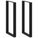 Picioare de masă de bar în formă de U, 2 buc., negru, 60 x (110-111) cm, oțel - WALTI WALTI