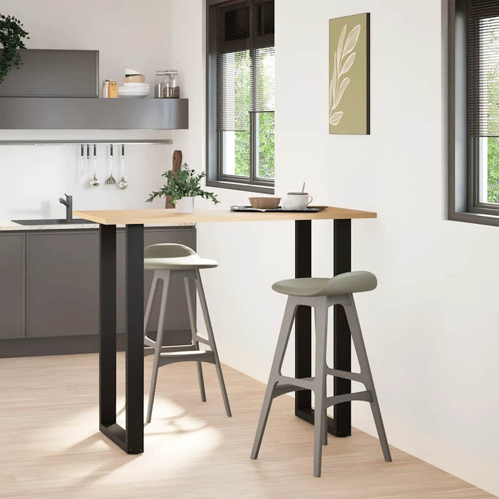 Picioare de masă de bar în formă de U, 2 buc., negru, 60 x (110-111) cm, oțel - WALTI WALTI