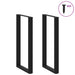 Picioare de masă de bar în formă de U, 2 buc., negru, 60 x (110-111) cm, oțel - WALTI WALTI