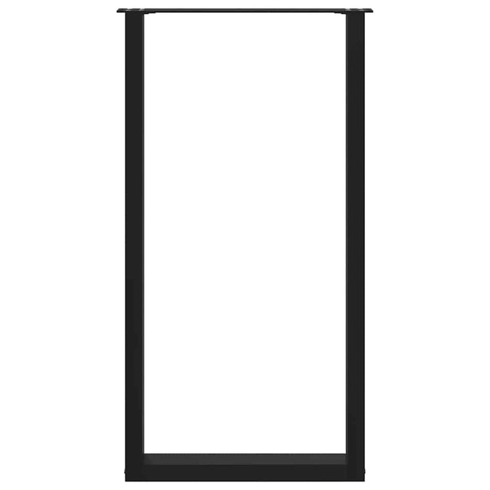 Picioare de masă de bar în formă de U, 2 buc., negru, 60 x (110-111) cm, oțel - WALTI WALTI