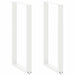 Picioare de masă de bar în formă de U, 2 buc., alb, 60 x (110-111) cm, oțel - WALTI WALTI