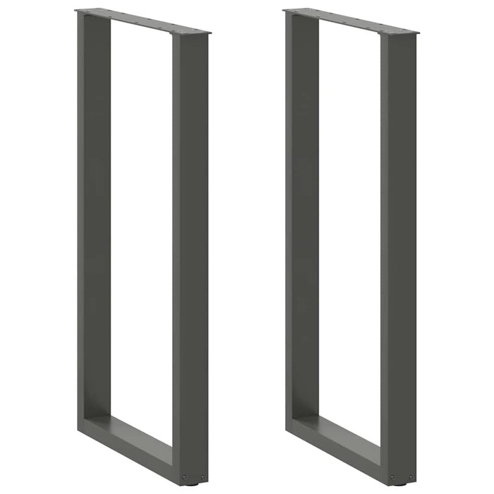 Picioare de masă de bar în formă de U, 2 buc., antracit, 60x(110-111) cm, oțel - WALTI WALTI