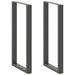 Picioare de masă de bar în formă de U, 2 buc., antracit, 60x(110-111) cm, oțel - WALTI WALTI