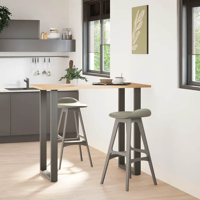Picioare de masă de bar în formă de U, 2 buc., antracit, 60x(110-111) cm, oțel - WALTI WALTI