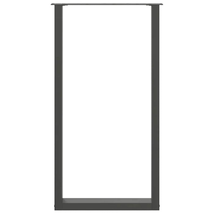 Picioare de masă de bar în formă de U, 2 buc., antracit, 60x(110-111) cm, oțel - WALTI WALTI