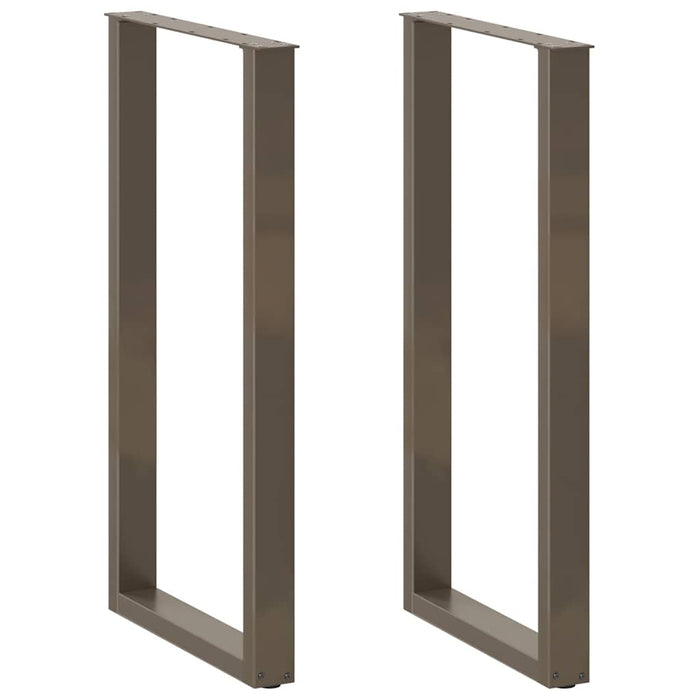 Picioare de masă de bar în formă de U, 2 buc., oțel natural, 60 x (110-111) cm - WALTI WALTI