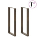 Picioare de masă de bar în formă de U, 2 buc., oțel natural, 60 x (110-111) cm - WALTI WALTI