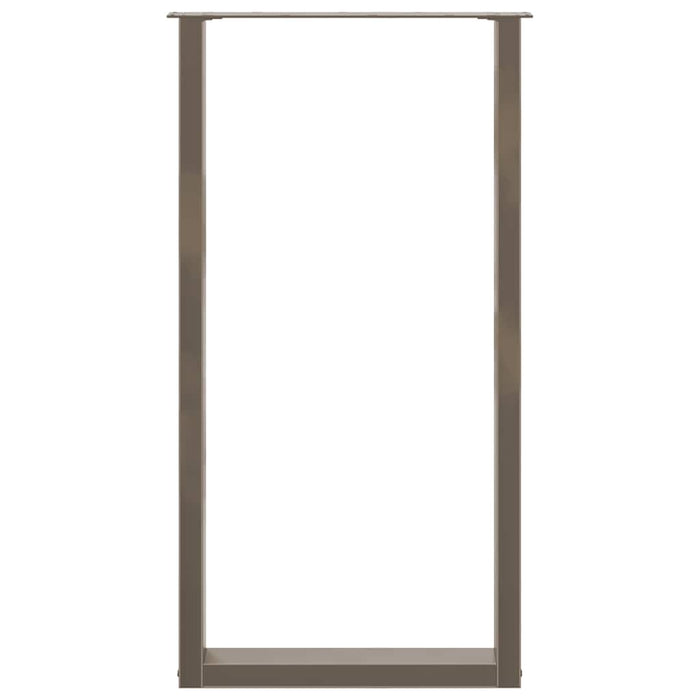 Picioare de masă de bar în formă de U, 2 buc., oțel natural, 60 x (110-111) cm - WALTI WALTI
