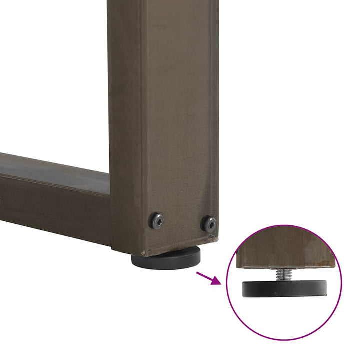 Picioare de masă de bar în formă de U, 2 buc., oțel natural, 60 x (110-111) cm - WALTI WALTI