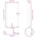 Picioare de masă de bar în formă de U, 2 buc., oțel natural, 60 x (110-111) cm - WALTI WALTI