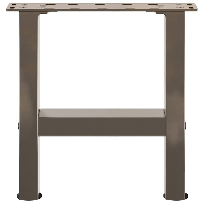 Picioare pentru masă de cafea, oțel natural, 2 buc., 40x(30-31) cm, oțel WALTI