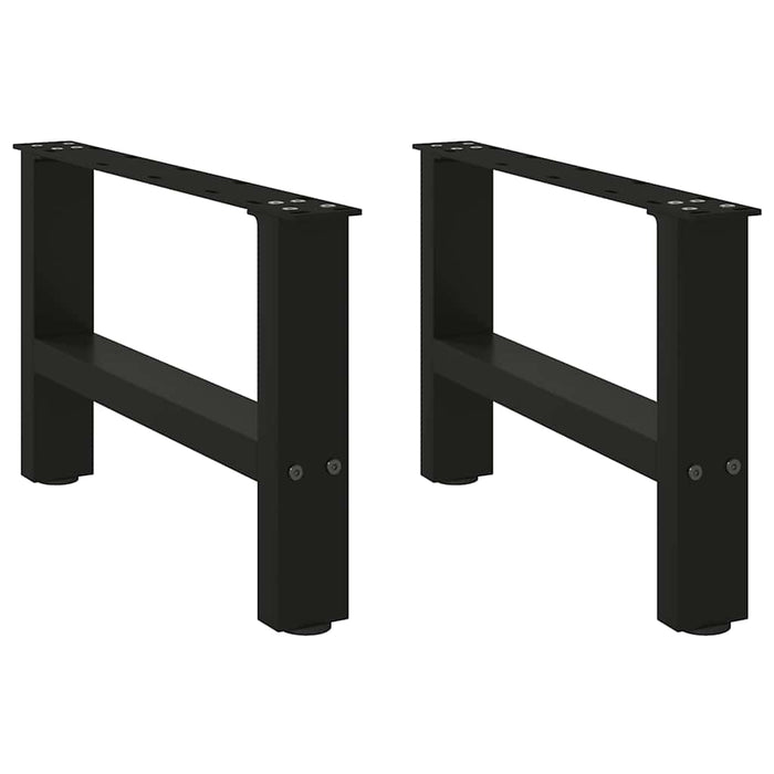 Picioare pentru măsuță de cafea, negru, 2 buc., 50x(30-31) cm, oțel WALTI