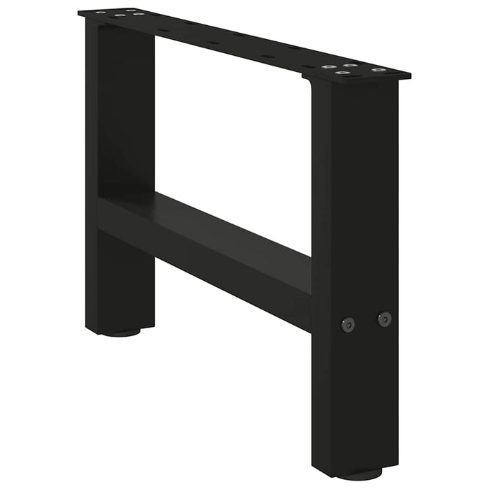 Picioare pentru măsuță de cafea, negru, 2 buc., 50x(30-31) cm, oțel WALTI