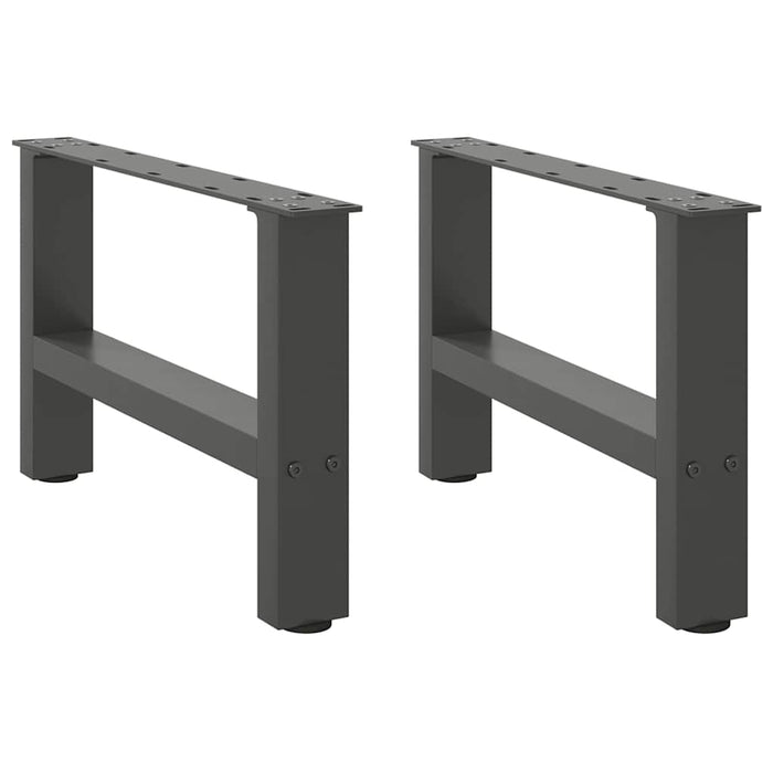 Picioare pentru măsuță de cafea antracit, 2 buc., 50x(30-31) cm, oțel WALTI